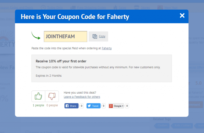 How to use a discount code at Faherty