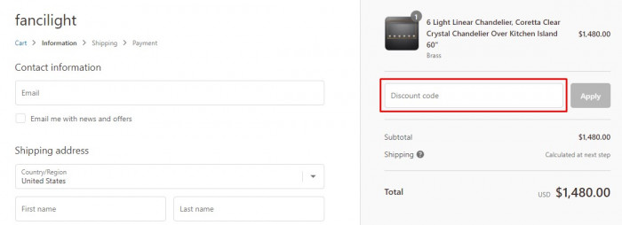 How to use FANCI LIGHT promo code