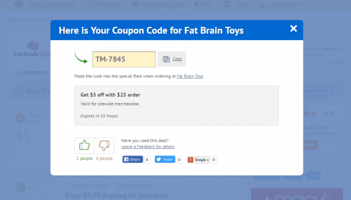 How to use a promo code at Fat Brain Toys