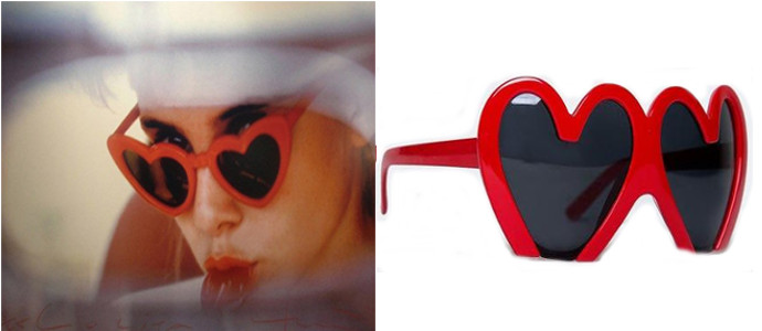 Lolita in heart-shaped sunglasses