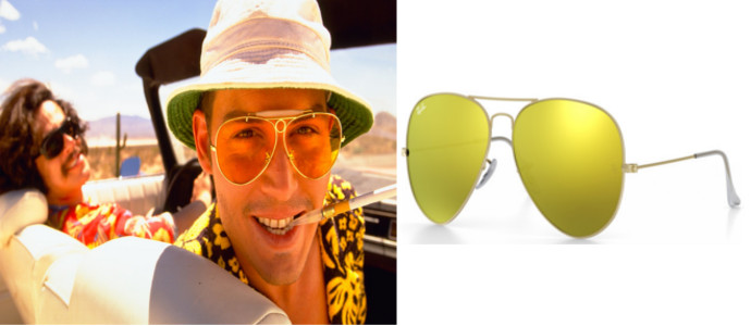 Aviator Ray Ban sunglasses on Johnny Depp