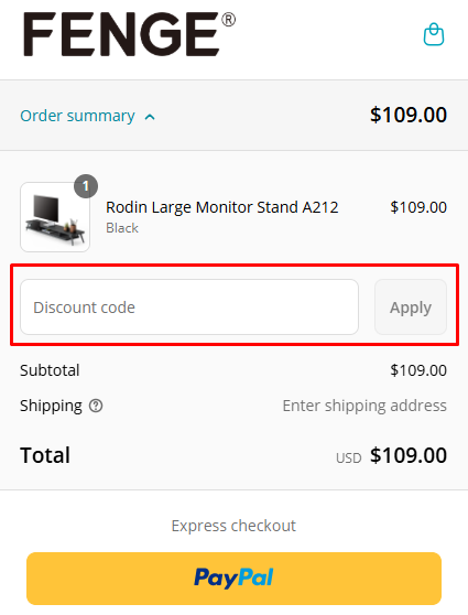 How to use Fenge promo code
