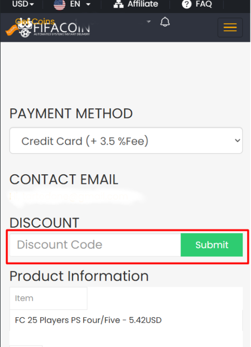 How to use FIFACOIN promo code