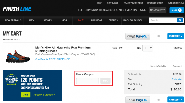 finish line coupon code 5 off