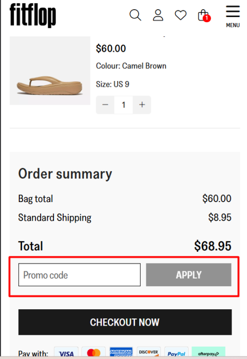 How to use FitFlop promo code