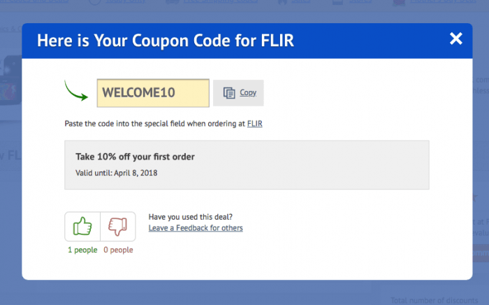 How to use a promo code at FLIR