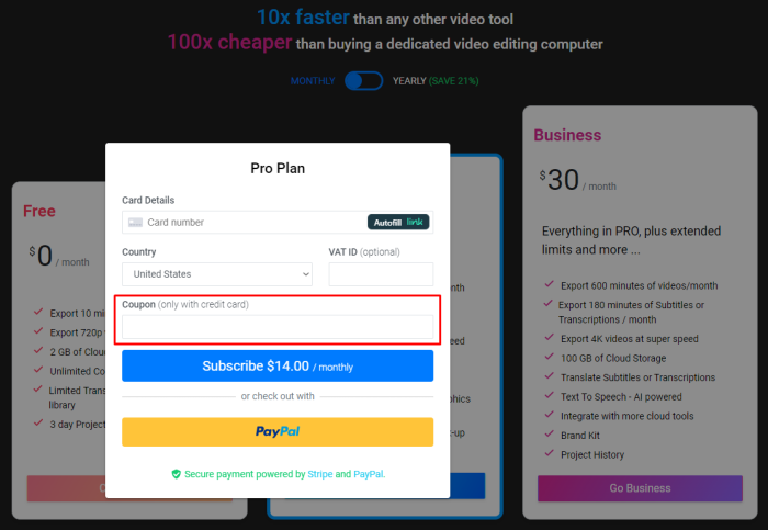 How to use Flixier promo code