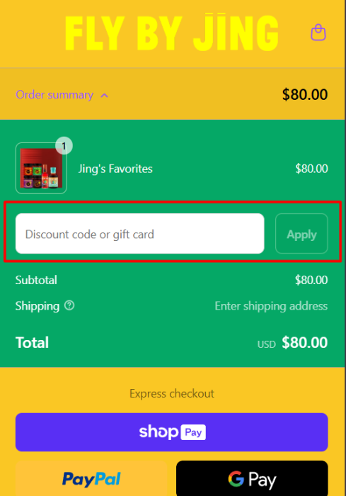 How to use Fly By Jing promo code