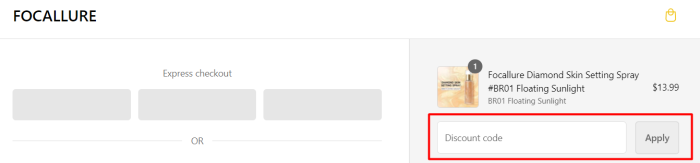 How to use Focallure promo code