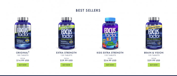 Focus Factor Range of products 