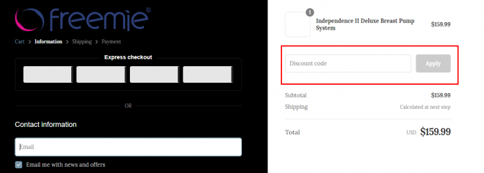 How to use Freemie promo code