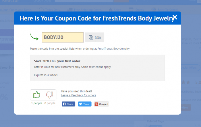 How to use promo code at Freshtrend