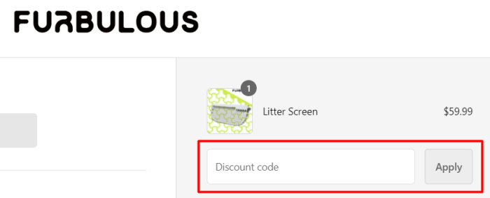 How to use Furbulous promo code