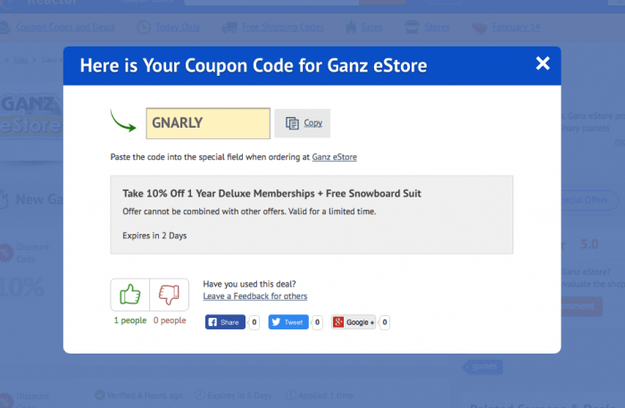How to use a promo code at Ganz eStore