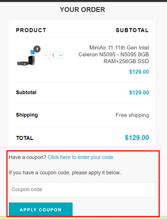 How to use GEEKOM promo code