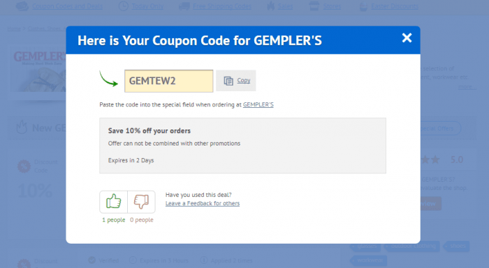 ow to use a promo code at Gempler's