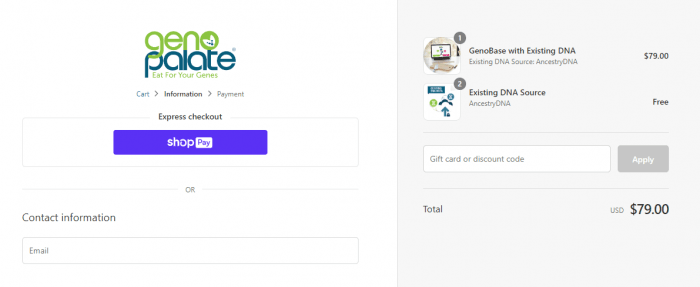 How to use GenoPalate promo code