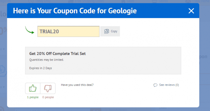 geologie coupon