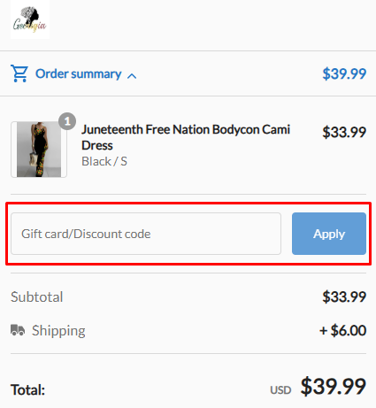 How to use Georigia promo code