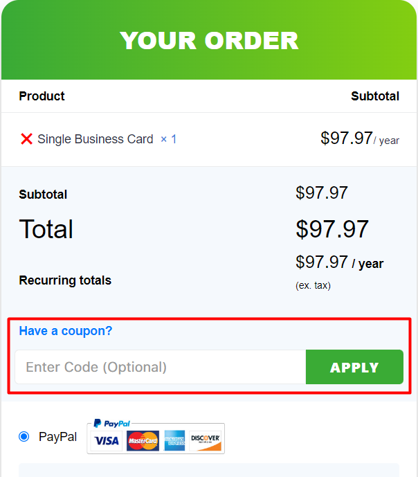 How to use GetCard promo code