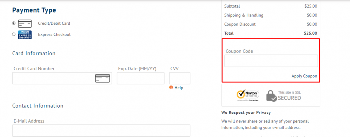 how to apply coupon code at GiftsCard
