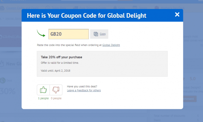 How To Use a Coupon Code at Global Delight