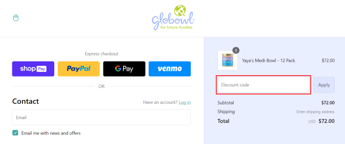 How to use Globowl promo code