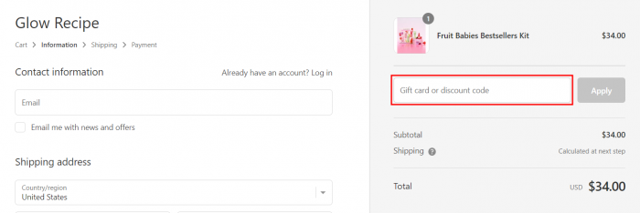 How to use Glow Recipe promo code