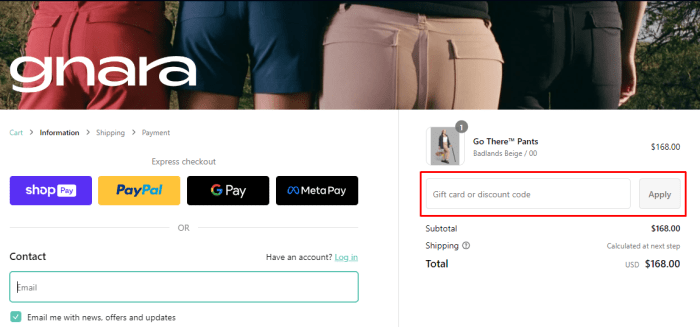 How to use Gnara promo code