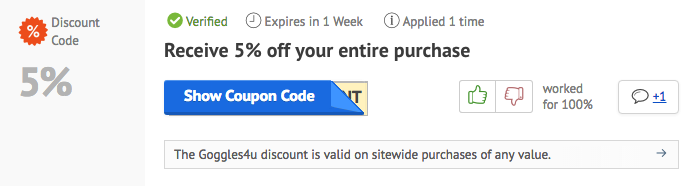 How to use a discount code at Goggles4u