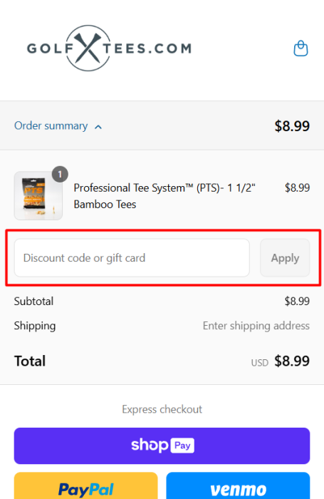 How to use Golftees.com promo code