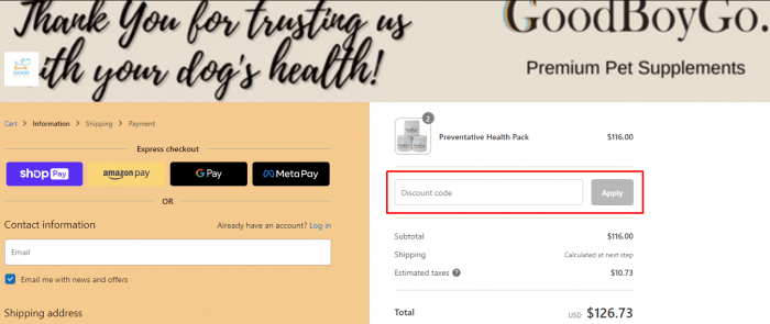 How to use GoodBoyGo promo code