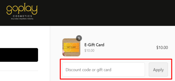 How to use GoPlay Cosmetics promo code