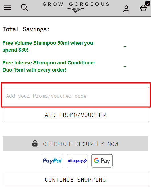 How to use Grow Gorgeous promo code