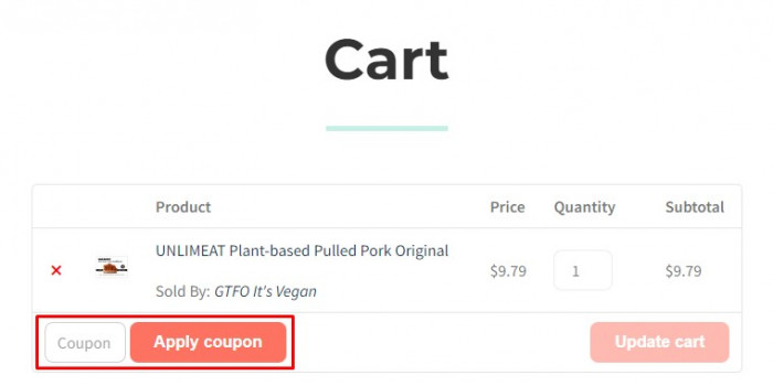How to use GTFO It's Vegan promo code