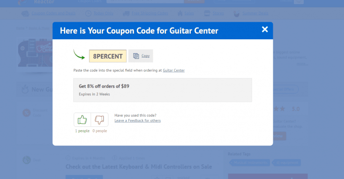 guitar center coupon