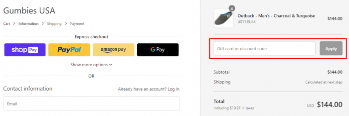 How to use Gumbies promo code