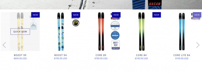 Hagan Ski Mountaineering range of products 