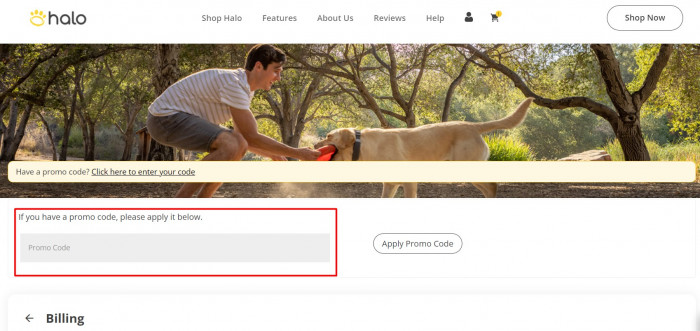 How to use Halo Collar promo code