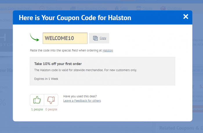 How to use a coupon code at Halston