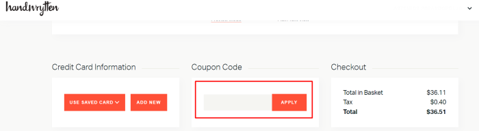 How to use Handwrytten promo code