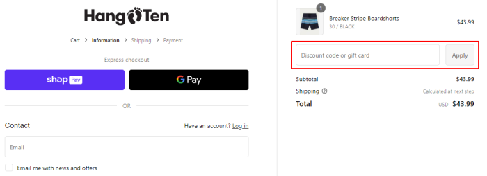 How to use HangTen promo code