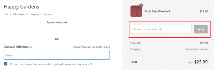 How to use Happy Gardens promo code
