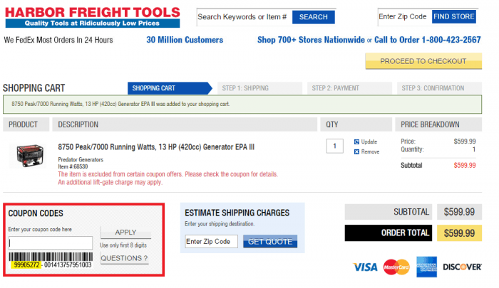 How to use Harbor Freight promo code