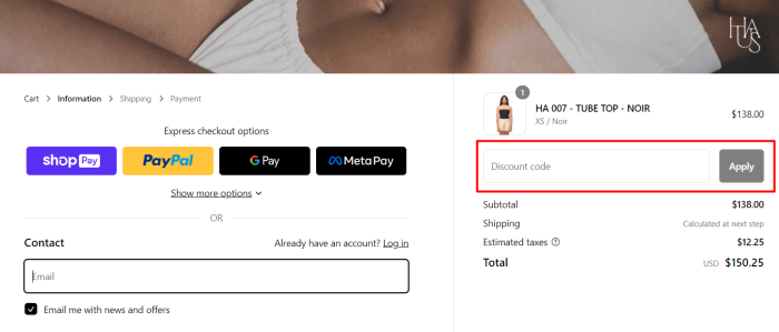 How to use HAUS promo code
