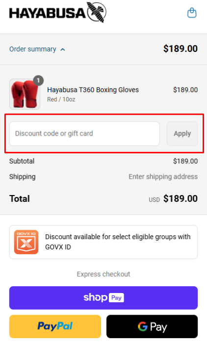 How to use Hayabusa promo code