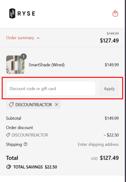 How to use Hello RYSE promo code