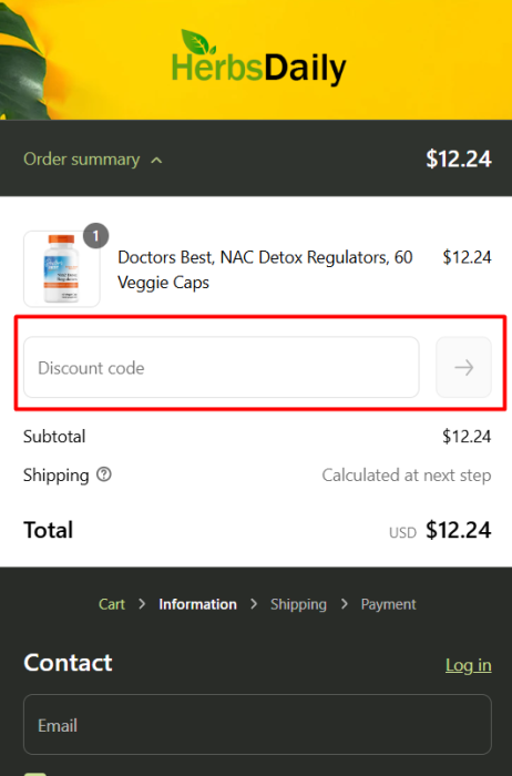 How to use HerbsDaily promo code