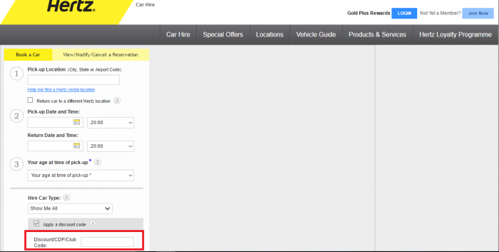 How to use Hertz Car Hire promo code
