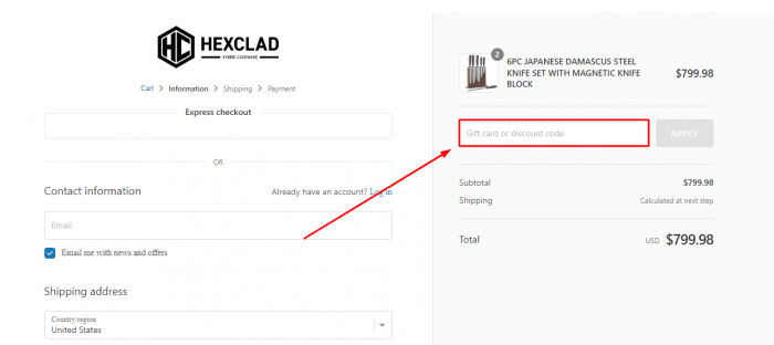 How to use HexClad promo code